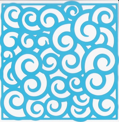 Трафарет - Фабрика Декору - Завитки 15см Х15см