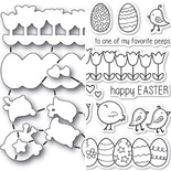 Набір ножів і штампів від Poppystamps - Easter Chicks