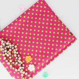 Бавовна, рожевий в зелений горошок, 45x55см