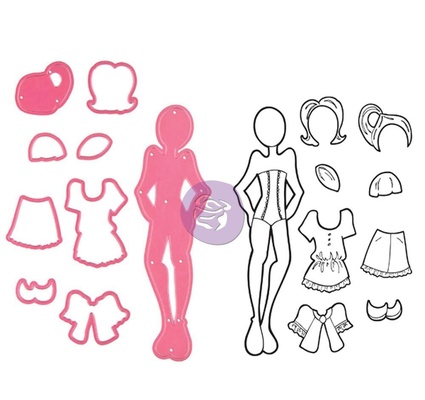 ЦІНУ ЗНИЖЕНО! Набір ножів + штампи від Prima Marketing - Zoe, 18 шт.