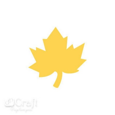 Дірокол фігурний 2,5см Листочок клену, TM dpCraft (Dalprint)