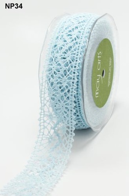 В’язане мереживо Light Blue, ширина 3,8 см, довжина 90 см, колір блакитний