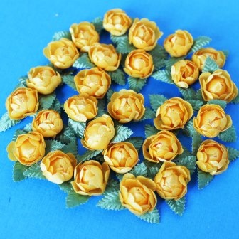 Цветочки пиона, цвет желтый, 1 шт.