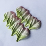 Листочки, 3 кольори - білий, рожевий, світло-зелений, 30x18 мм, 10 шт.