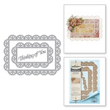 Ножи от Spellbinders - Shapeabilities Thinking of You Scalloped Rectangle Etched Dies Thoughtful Expressions by Marisa Job