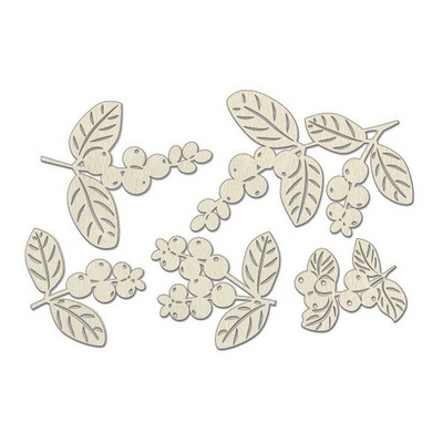 Набір чіпбордів Winter botanical diary 756, 10x15см, колір молочний, ТМ Фабрика Декору