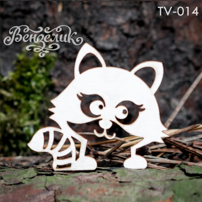 Чипборд від Вензелик - Енот, розмір: 47x41 мм