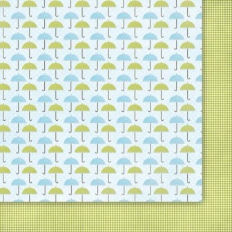 Двусторонний лист скрапбумаги от Galeria Papieru - "Deszczowa piosenka" - Singin In The Rain - 02, 30х30 см