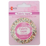 Лента текстильная самоклеющаяся Яркий букет, 1.5см*5м, ТМ Santi