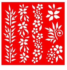 Трафарет - Бордюры6, 18*18см