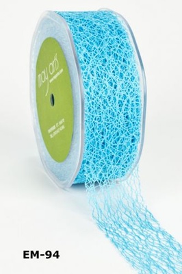 Стрічка "Павутинка", колір аквамарин, ширина 38 мм, довжина 90 см