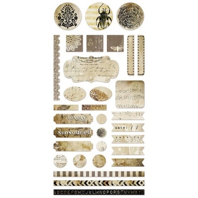 Лист наклеек от 7 DOTS STUDIO - Nature Walk - 30x15 см