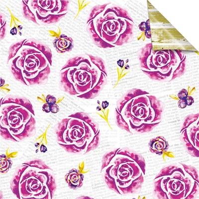 Аркуш паперу для скрапбукінгу від Lemon Owl - Plans for Today, Flower Garden, 30x30