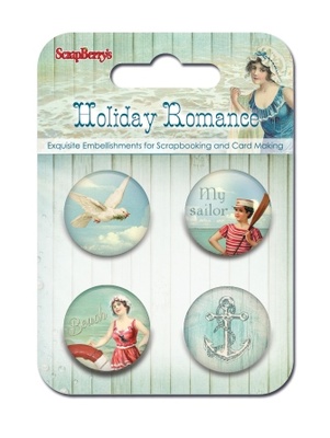 Набір металевих фішок №1 від ScrapBerryʼs - Курортний Роман