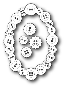 Ніж для вирубки від Poppystamps - Button Oval