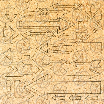 Пробковий чіпборд. Набір «Стрілки» №1, pr003