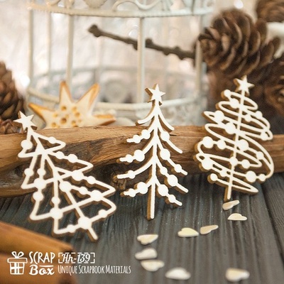 Чипборд ScrapBox - Набір з трьох ялинок Hh-139