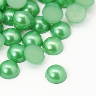 Напівперлинки LightGreen, 12x5мм, колір світла-зелений, 10 шт.