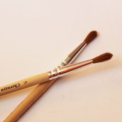 Кисть из волоса колонка круглая. Ручка короткая, 2110 №5 Ш