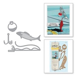 Ножі від Spellbinders - Die D-Lites Fishing Trip Etched Dies 