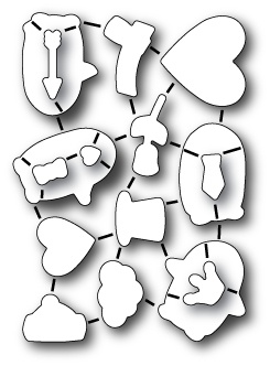 Ножі від Poppystamps - Be Mine Penguins die set