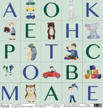 Лист бумаги для скрапбукинга от Polkadot - "Карточки" из коллекции "Мальчишки"