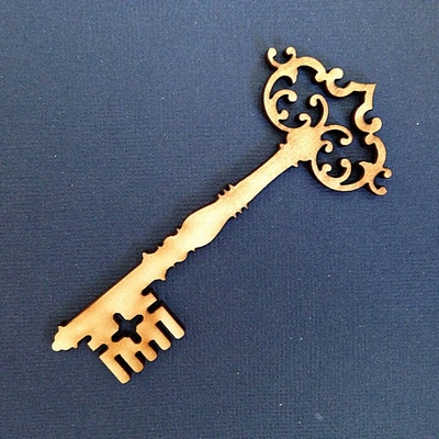 Деревʼяна фігурка WOOD-066 - Старий ключ, 1 штука