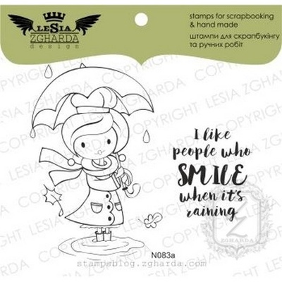 Набор акриловых штампов Lesia Zgharda I like people who smile when it`s raining N083a
