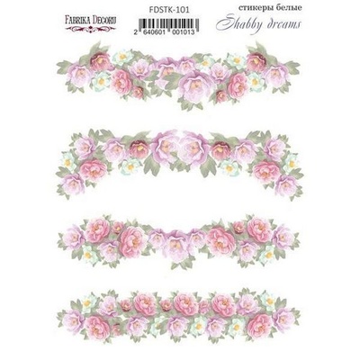 Набір наліпок (стікерів) Shabby dreams 101, ТМ Фабрика Декору