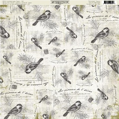 Аркуш скрап-паперу Authentique - Solitude, 30x30 см, односторонній