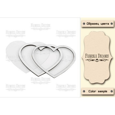 Заготовка для шейкера Сердечко - 1, колір молочний, ТМ Фабрика Декору