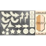 Набор чипбордов ТМ Фабрика Декора FDCH-176, цвет молочный, крафт