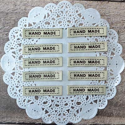 Бирки тканевые "HandMade", 10 шт