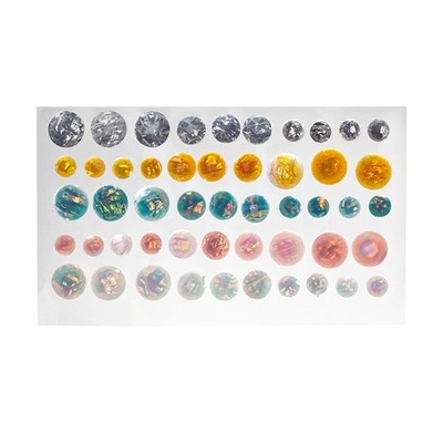 Грановані клейові камінці від ScrapBerryʼs, 50 шт., 5 кольорів, блискучі