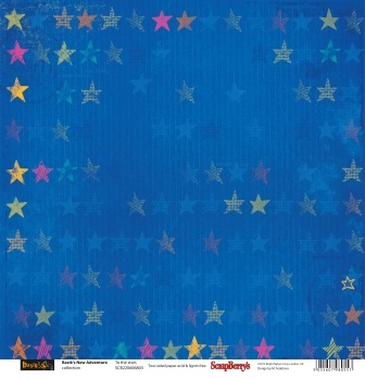 Бумага двусторонняя для скрапбукинга от ScrapBerry's - Басик 2 - Новые приключения - К звездам, 30,5х30,5 см