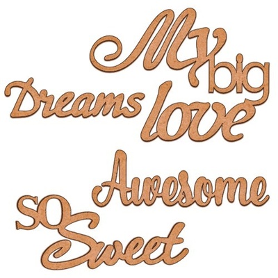 Набір декоративних елементів для шедоубокса №41, ТМ Фабрика Декору