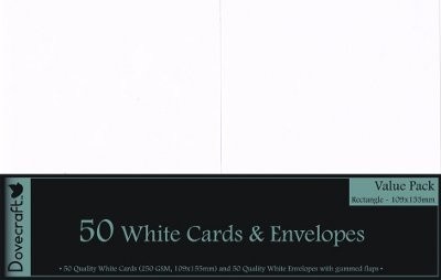 Заготовка для листівки Dovecraft, колір білий, з конвертом, 1шт.