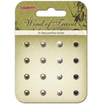 Набір перлинних брадс "Вітер мандрів", колір оливковий, лаванда, мигдаль, 16 шт.