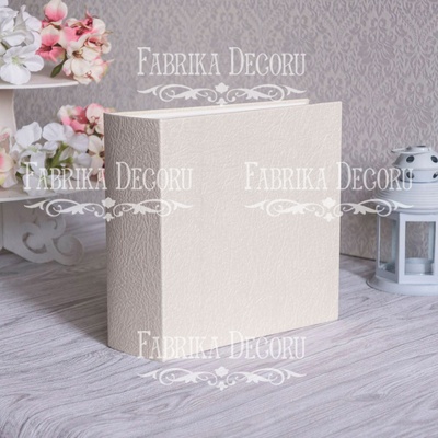 Заготовка альбома - Текстура - кожа. Белое золото, TM Fabrika Dekoru