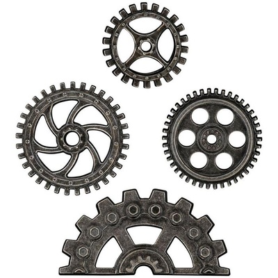 Набір металевих прикрас Tim Holtz - Idea - Ology Metal Industrial Gears, 4 штуки, шестерні