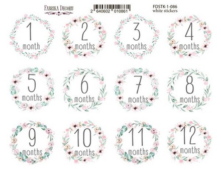 Набір наліпок (стікерів) для журналінгу 1 - 086, ТМ Фабрика Декору