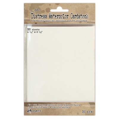 Бумага Ranger - Tim Holtz - Distress Watercolor Cardstock, 10.8х14 см, 20 штук