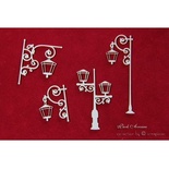 Чипборд Scrapiniec - Фонари Park Avenue микс, 4 штуки