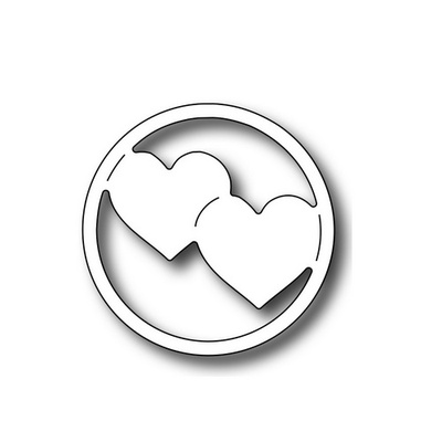Ніж для вирубки Frantic Stamper - Precision Die - Round Vignette Hearts Insert
