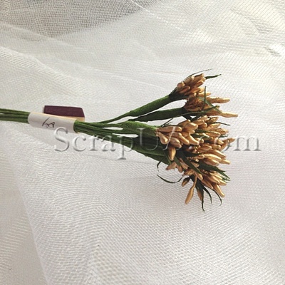 Веточки-тычинки, цвет золото, пучок из 12 штук