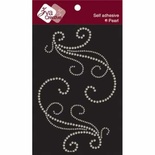 Прикраса з перлинок від Zva Creative - Symetrical Flourish White, білий колір