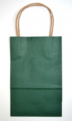 Крафт-пакет с ручкой от Scrapberry's, 240х80х150, цвет зеленый, 135 г/м2