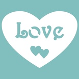 Чипборд від Вензелик - Сердечко "Love", розмір: 33*44 мм