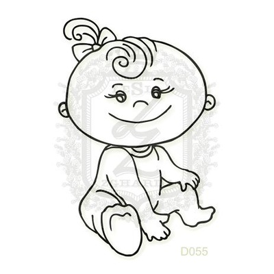 Акриловий штамп Lesia Zgharda Дитина D055, розмір 3,8x5,8 см