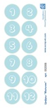 Карточки - цифры  от 1 до 12 на голубом - Мальчик, 9х20 см